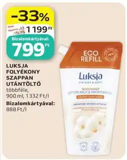 Auchan Luksja Folyékony Szappan Utántöltő ajánlat
