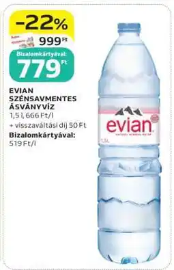 Auchan Evian Szénsavmentes Ásványvíz ajánlat