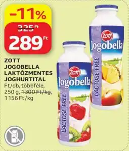 Auchan Zott Jogobella Laktózmentes Joghurtital ajánlat