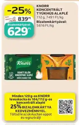 Auchan KNORR KONCENTRÁLT TYÚKHÚS ALAPLÉ ajánlat