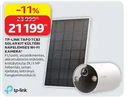 Auchan TP-LINK TAPO TC82 SOLAR KIT KÜLTÉRI NAPELEMES WI-FI KAMERA ajánlat