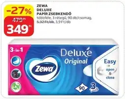 Auchan Zewa Deluxe papír zsebkendő ajánlat