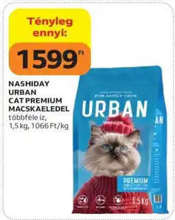 Auchan NASHIDAY URBAN CAT PREMIUM MACSKAELEDEL ajánlat