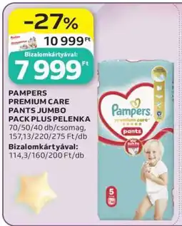Auchan PAMPERS PREMIUM CARE PANTS JUMBO PACK PLUS PELENKA ajánlat