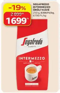 Auchan SEGAFREDO INTERMEZZO ŐRÖLT KÁVÉ ajánlat