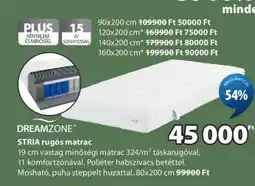 JYSK DREAMZONE STRIA rugós matrac ajánlat