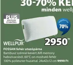 JYSK WELLPUR FOSSAN fehér utazópárna ajánlat
