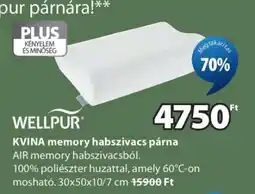 JYSK WELLPUR KVINA memory habszivacs párna ajánlat