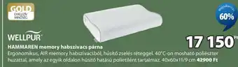 JYSK HAMMAREN memory habszivacs párna ajánlat