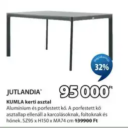 JYSK JUTLANDIA KUMLA kerti asztal ajánlat
