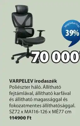 JYSK VARPELEV irodaszék ajánlat