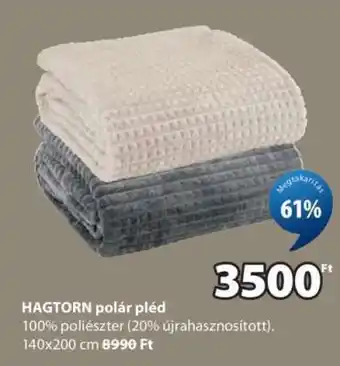 JYSK HAGTORN polár pléd ajánlat