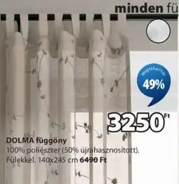 JYSK DOLMA függöny ajánlat