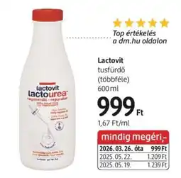 DM Lactovit tusfürdő ajánlat