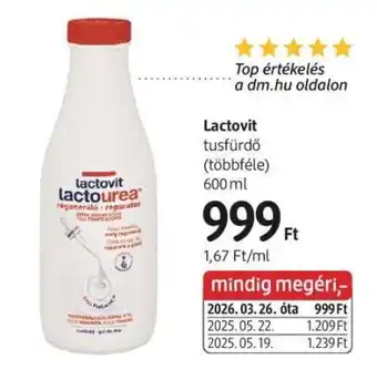 DM Lactovit tusfürdő ajánlat