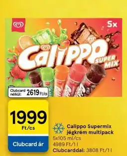 Tesco Calippo Supermix jégkrém multipack ajánlat