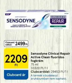 Tesco Sensodyne Clinical Repair Active Clean fluoridos fogkrém ajánlat