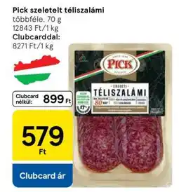 Tesco PICK Szeletelt téliszalámi ajánlat