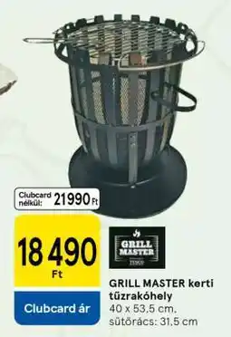 Tesco GRILL MASTER kerti tűzrakóhely ajánlat