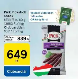 Tesco PICK PICKSTICK SNACK ajánlat