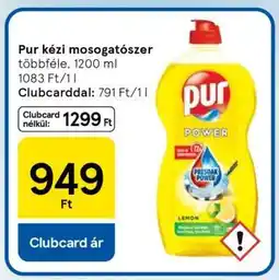 Tesco Pur kézi mosogatószer ajánlat