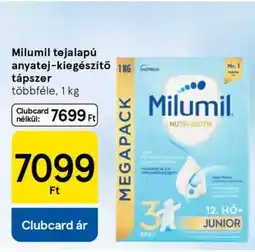 Tesco Milumil tejalapú anyatej-kiegészítő tápszer ajánlat