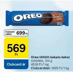 Tesco Oreo töltött kakaós keksz ajánlat