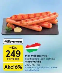 Tesco Pick műbeles virsli ajánlat
