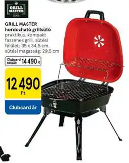 Tesco GRILL MASTER hordozható grillsütő ajánlat