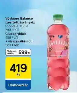 Tesco Vöslauer Balance ízesített ásványvíz ajánlat