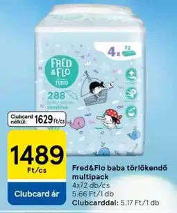 Tesco Fred&Flo baba törlőkendő multipack ajánlat