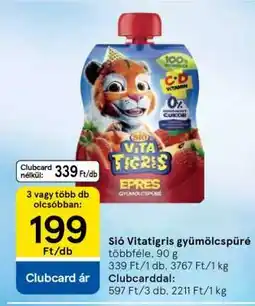 Tesco Sió Vitatigris gyümölcspüré ajánlat