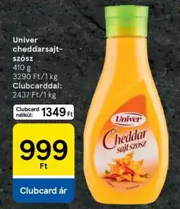 Tesco Univer cheddarsajtszósz ajánlat