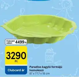Tesco Paradiso kagyló formájú homokozó ajánlat