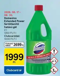 Tesco Domestos Extended Power fertőtlenítő hatású gél ajánlat