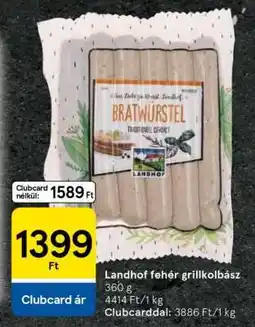 Tesco Landhof fehér grillkolbász ajánlat