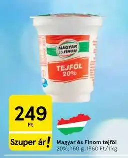 Tesco Magyar és Finom tejföl ajánlat