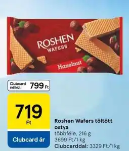 Tesco Roshen Wafers töltött ostya ajánlat