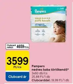 Tesco PAMPERS NEDVES BABA TÖRLŐKENDŐ ajánlat