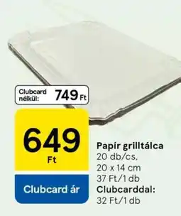 Tesco Papír grilltálca ajánlat