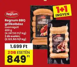 Interspar Regnum BBQ grillkolbász ajánlat