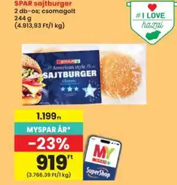 Interspar SPAR sajtburger ajánlat