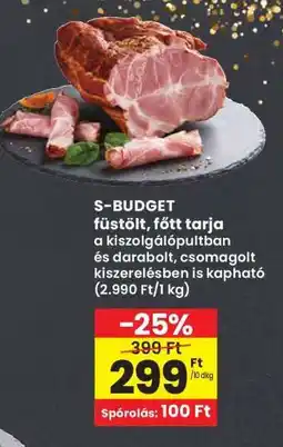 Interspar S-BUDGET füstölt, főtt tarja ajánlat