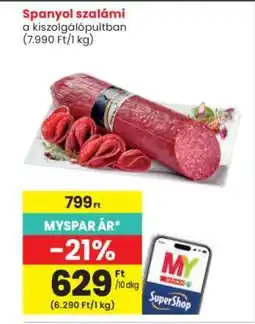 Interspar Spanyol szalámi ajánlat