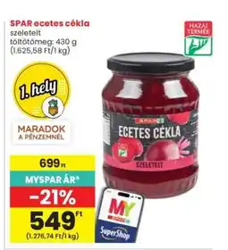 Interspar SPAR ecetes cékla ajánlat