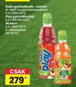 Interspar Kubu gyümölcslé, -nektár ajánlat