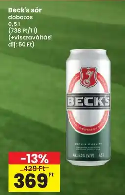 Interspar Beck's sör ajánlat
