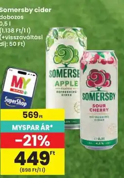 Interspar SOMERSBY Cider ajánlat