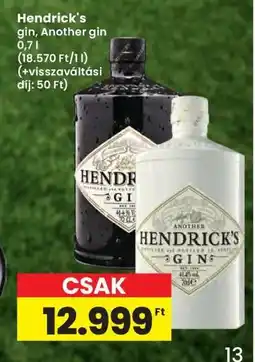 Interspar Hendrick's gin, Another gin ajánlat