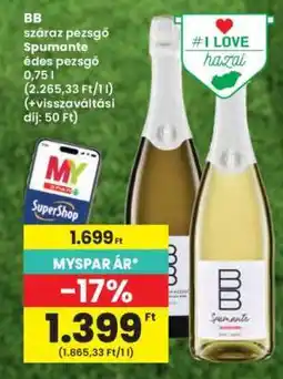 Interspar BB száraz pezsgő Spumante ajánlat